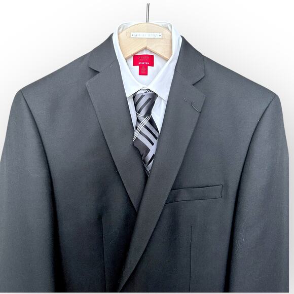 Alfani Slim Fit Blazer Jacket, Dress Shirt and Tie, Size 42L, Black - Picture 4 of 12
